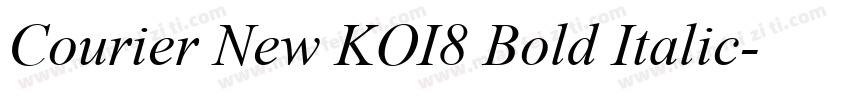 Courier New KOI8 Bold Italic字体转换